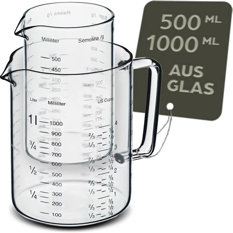 Tescoma Glas Messbecher Delicia 1000ml Hitzebeständiges