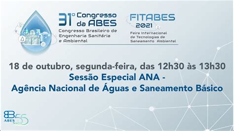 Congresso da ABES 2021 Sessão ANA Agência Nacional de Águas e