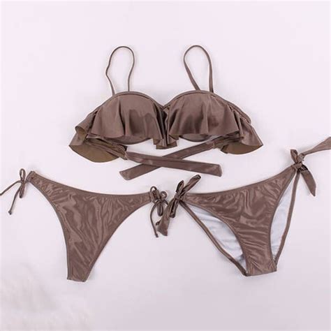 Push Up Ruffle Bikini Set