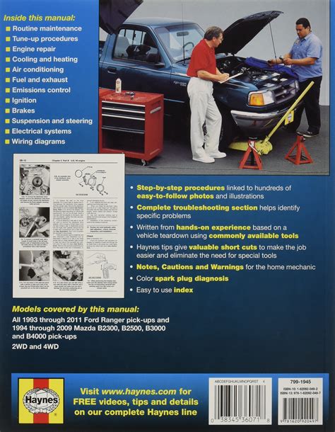 Ford Ranger Pick Ups 1993 Thru 2008 Haynes Repair Manual 6