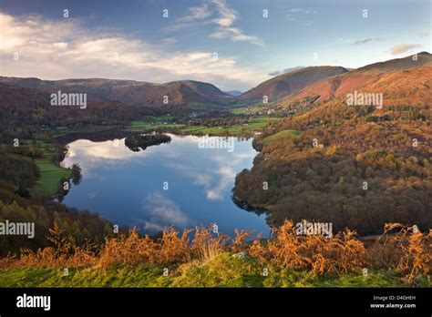 Vista Down Towards Lake Grasmere From Loughrigg Fell Lake District