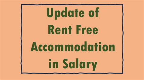 Rent Free Accomodation Income Tax Update Of Rent Free Accommodation In