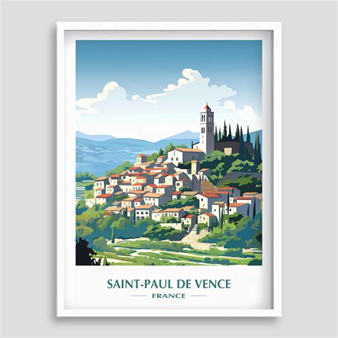 French Riviera Travel Poster Saint Paul De Vence