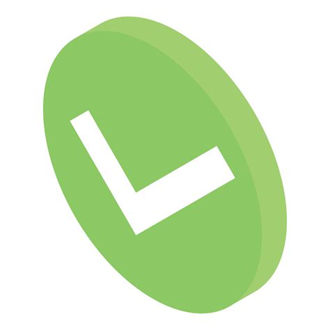 Done sign icon, isometric style 15844786 Vector Art at Vecteezy