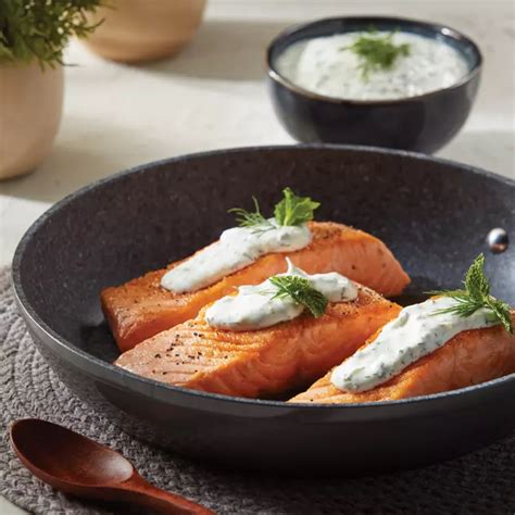 Pan Roasted Salmon With Tzatziki Recipe From H E B