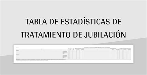 Plantilla De Formato Excel Tabla De Estad Sticas De Tratamiento De