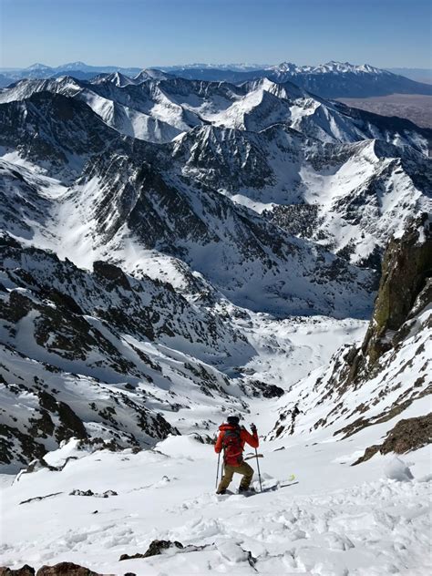 Crestone Peak Ski Descent Through Polarized Eyes