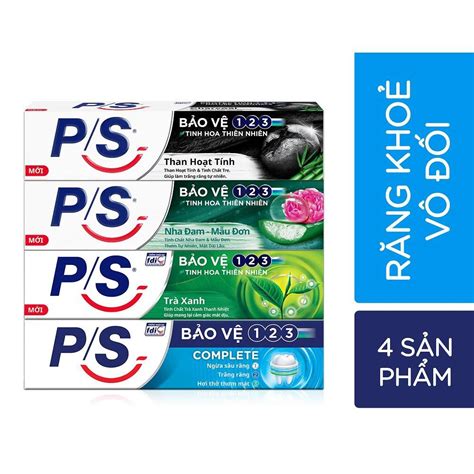 Kem đánh răng PS bảo vệ 123 thiên nhiên 180g | Shopee Việt Nam