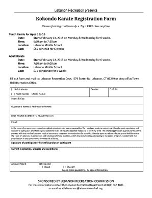 Martial Arts Consent Form PdfFiller