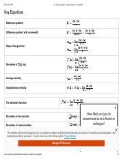 Master Key Equations In Calculus Volume For Students Course Hero