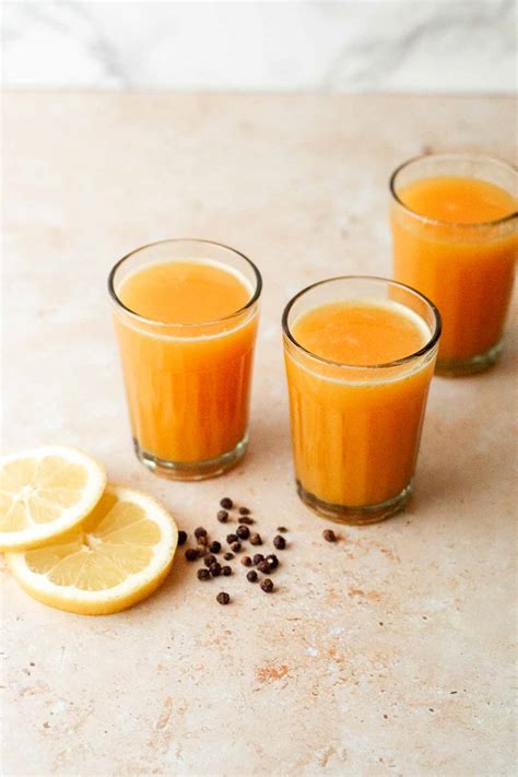 Lemon Ginger Turmeric Wellness Shots - Shivani Loves Food