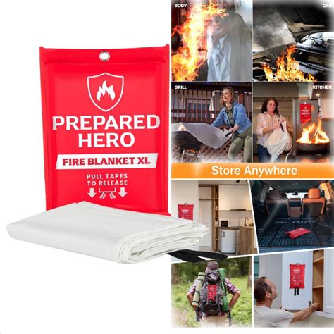 Prepared Hero Extra Large Emergency Fire Blanket 1 Pack Extra Large