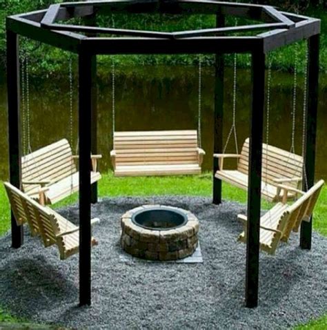 Swings Around Fire Pit Plans Porch Swings Fire Pit Circle Porch