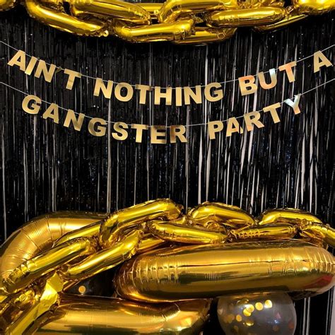 Ain T Nothing But A Gangster Party Banner Party Banner Etsy Australia