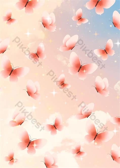 Pink Butterfly Cute Light Effect Colorful Background | PSD Free Download - Pikbest