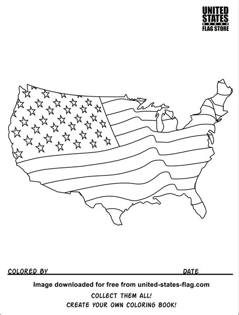 Printable American Flag Coloring Page