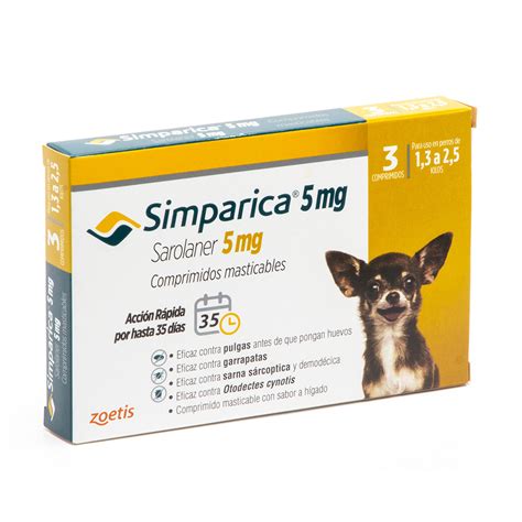 Ripley Antiparasitario Perro Comprimidos Kg A Kg Simparica Mg