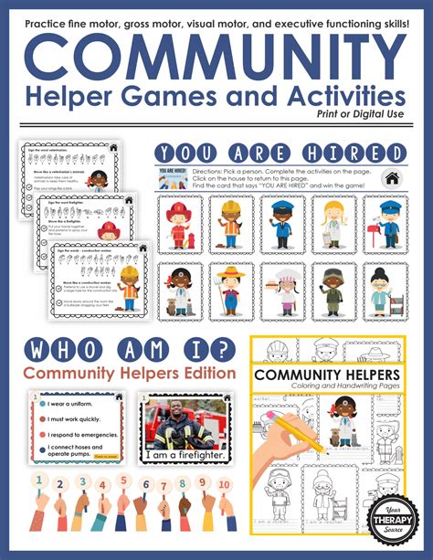 Community Helper Game Your Therapy Source