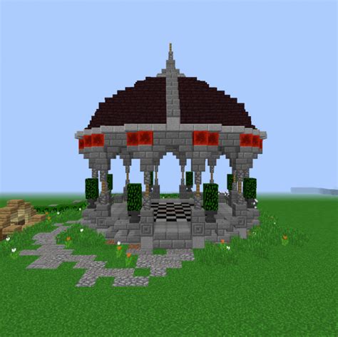 Castairian Garden Gazebo Blueprints For Minecraft Houses Castles