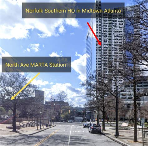 This map shows how north avenue station marta connects the city 18