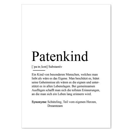 Postkarte Patenkind Definition Herzensbotschaft F R Dich