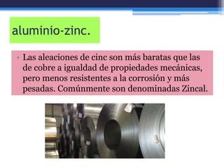 Aleaciones De Cobre Aluminio Antimonio Etc Pptx Descarga Gratuita