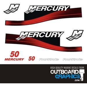 Mercury Hp Four Stroke Outboard Decals Sticker Kit Ebay