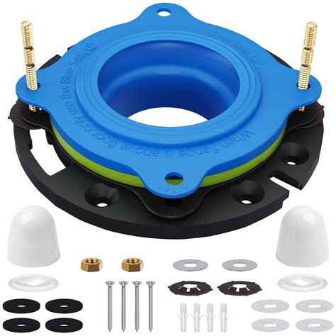 MENNTY Toilet Flange Repair Kit with Flange & Elastic Wax Ring for