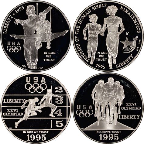 1995 And 1996 Us Olympic 8 Coin Commemorative Set Ebay