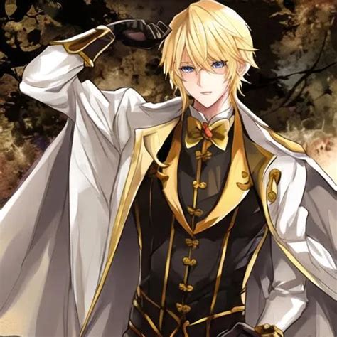 Anime Guy Blonde Hair Prince Masculine