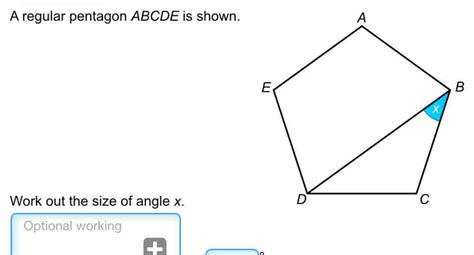 Solved A Regular Pentagon Abcde Is Shown Work Out The Size Of Angle X