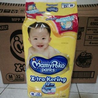 Jual MamyPoko Pants X Tra Kering M 32 Kemasan Baru Untuk Berat Badan 7