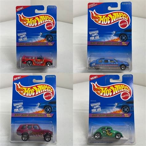 Hot Wheels Toys Vintage 996 Hot Wheels Biff Bam Boom Series Complete 16914 16915 16916 16917