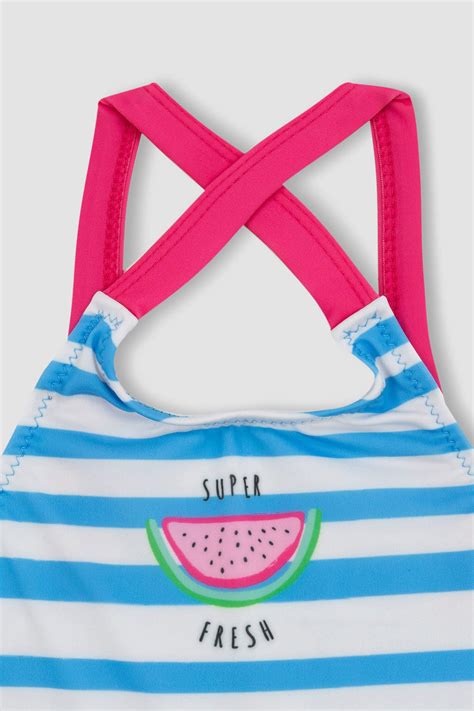 Pembe Kız Çocuk Genç Kız Kız Çocuk Desenli Bikini Takım 2749051 DeFacto