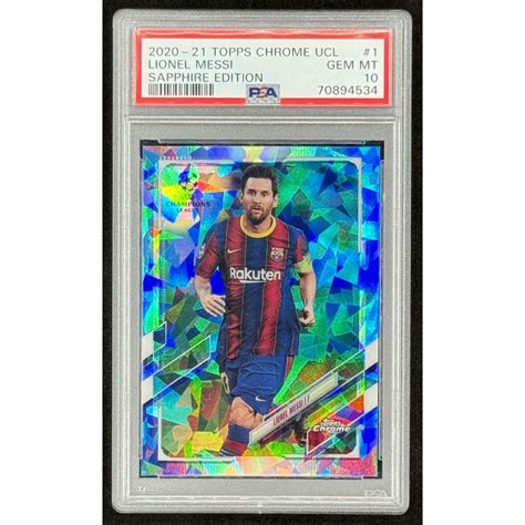 Lionel Messi Topps Chrome Sapphire Uefa Champions League