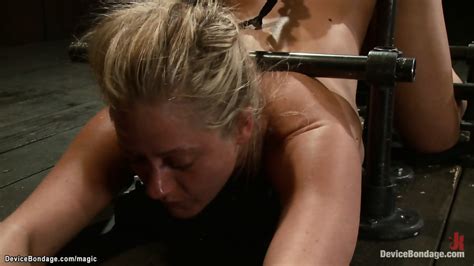 Blonde Anal Fucked On Device Bondage