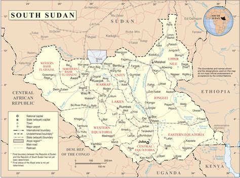 South Sudan Map 2012 • Mapsof.net