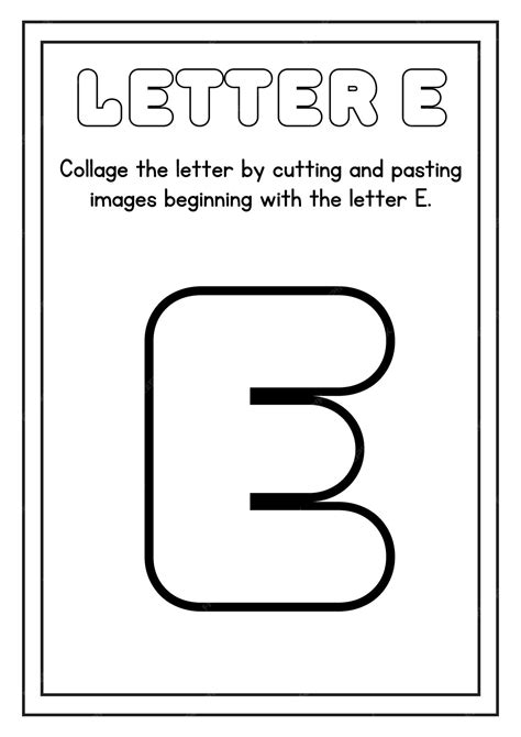 Premium Vector | Kindergarten alphabet worksheets handdrawn letter e