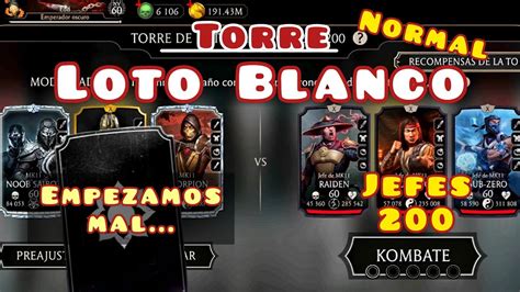 Torre Loto Blanco Normal Jefes Mortal Kombat Mobile Youtube