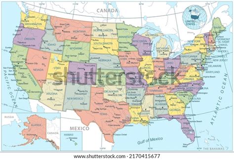 Usa Map Cities: Over 63,309 Royalty-Free Licensable Stock Vectors ...