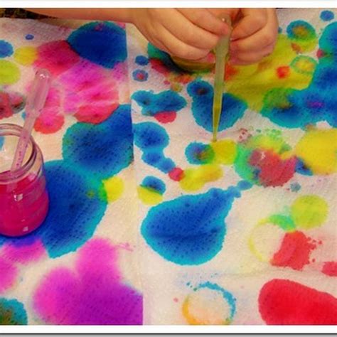 abstract art effect created  pipettes art  kids diy kids art