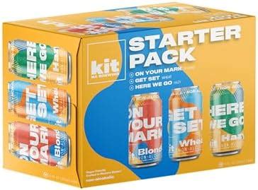 Amazon Kit NA Brewing Non Alcoholic Variety Pack 12 Pack Of Blonde Wheat Hazy 12
