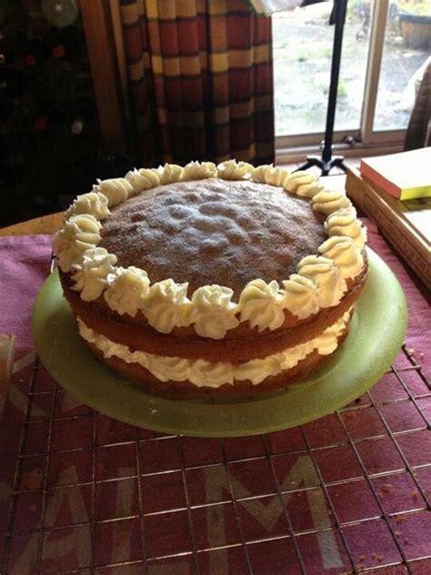 Victoria Sponge Birthday Cake With Piped Butter Icing Jaffa Cake