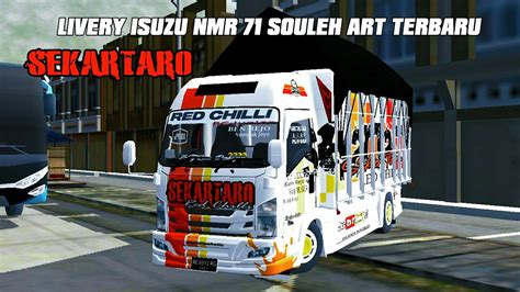 Livery Sekar Taro Red Chilli Mod Nmr Souleh Art Terbaru Bussid