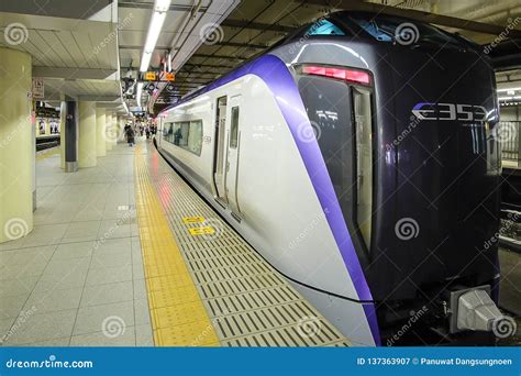 JR Chuo Line Train Approching Kanda Station In Tokyo Editorial Image ...