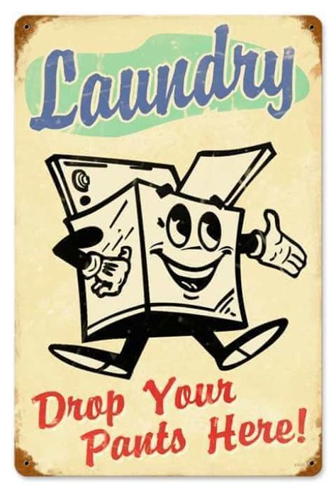 Vintage Laundry Metal Sign X Inches Vintage Laundry Sign