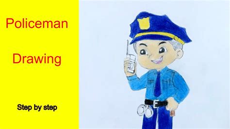 How To Draw A Policeman Very Easy For Beginners Police Officer Sketch