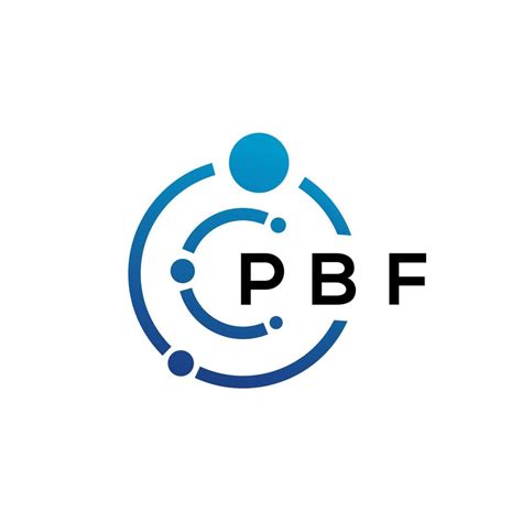 Pbf Letter Technology Logo Design On White Background Pbf Creative