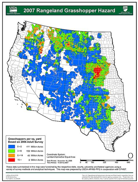 Outbreak Info Grasshopper Forecast 2007 Usda Ars