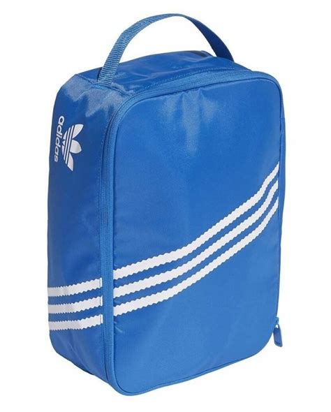 Adidas Originals Sneaker Bag Blue White 3 Stripes Retro Mens Fashion